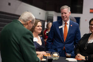 President Einolf at homecoming
