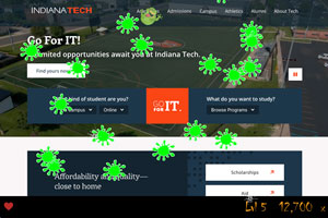Screen shot of the ghost game